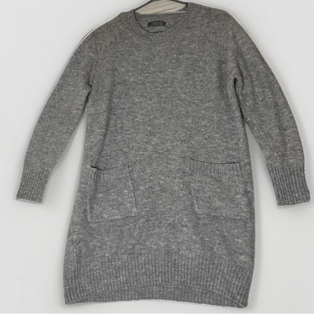 Primark Women’s Grey Knitted Oversized Pullover 3/4 Sleeve Sz S 6/8‎ Cottagecore